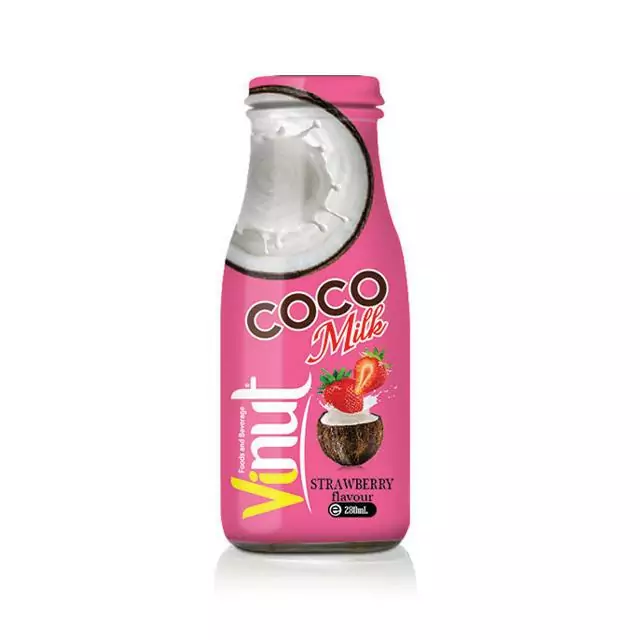 280ml VINUT Bottle Coconut milk with Strawberry flavour