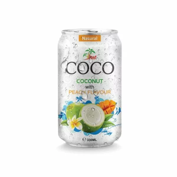 330ml VINUT Coconut water with Peach flavour