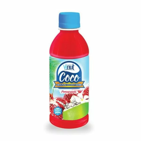 300ml VINUT bottle Natural Pure Coconut water Pomegranate flavour