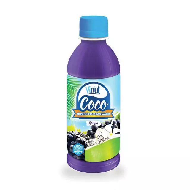300ml VINUT bottle Natural Pure Coconut water grape flavour