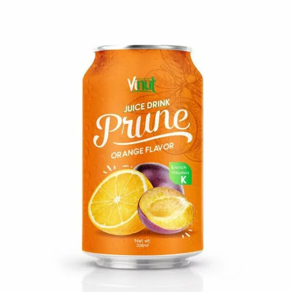 330ml VINUT Can Original Prune Juice Drink with Orange flavor