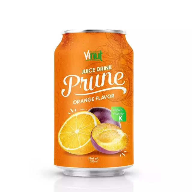 330ml VINUT Can Original Prune Juice Drink with Orange flavor