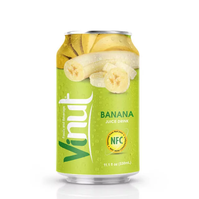 330ml VINUT Canned Banana juice drink