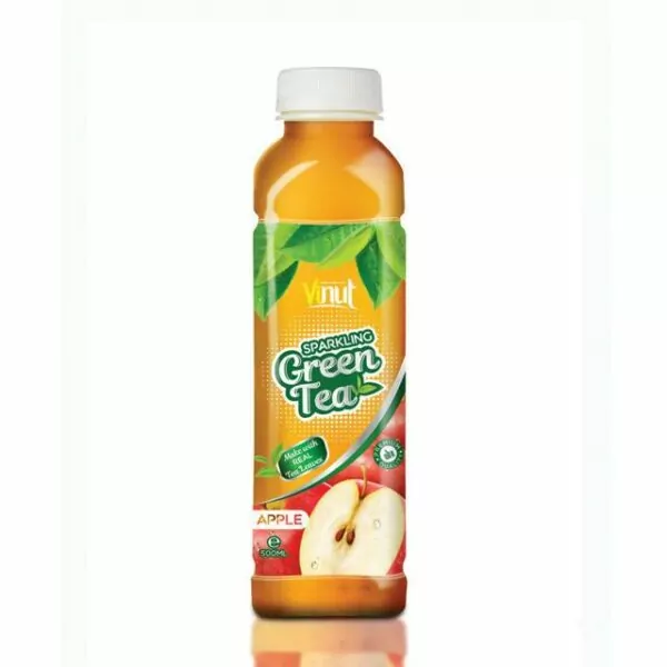 500ml VINUT Premium Sparkling water Green tea with Apple flavor