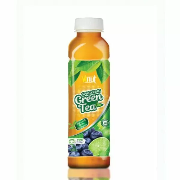 500ml VINUT Premium Sparkling water Green tea with Lime - Mint - Blueberry flavor