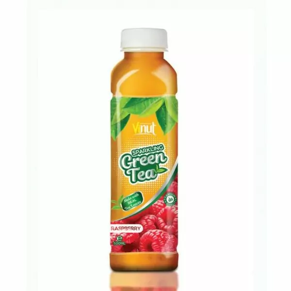 500ml VINUT Real Green Tea with Raspberry juice