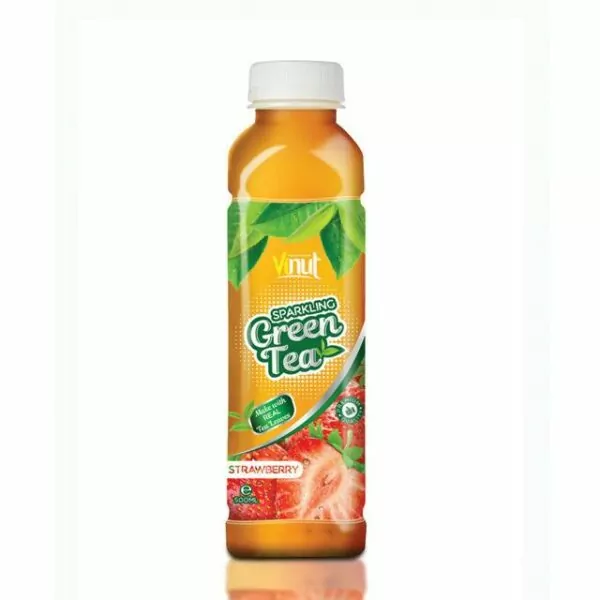 500ml VINUT Real Green Tea with Strawberry juice