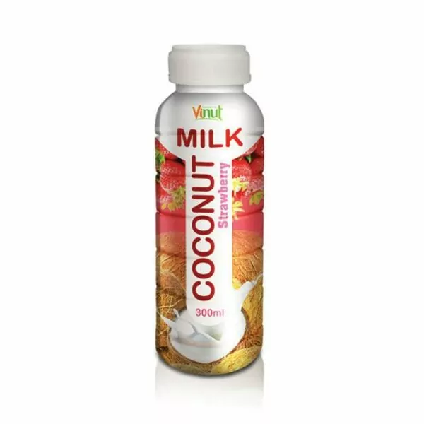 330ml VINUT Bottle Coconut milk with Strawberry flavour
