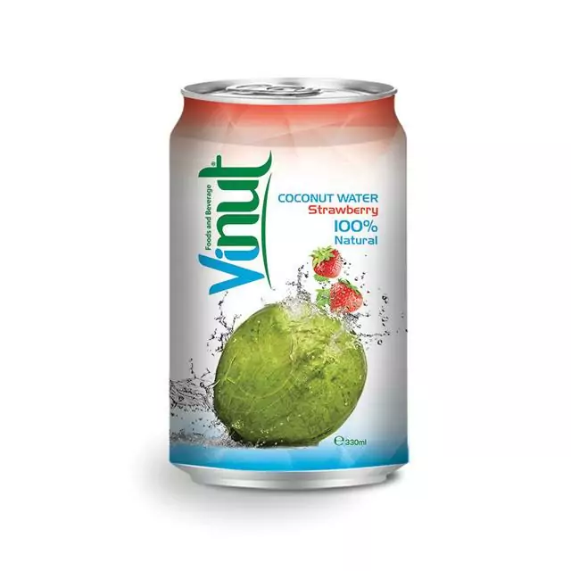 330ml VINUT Coconut water with strawberry flavor
