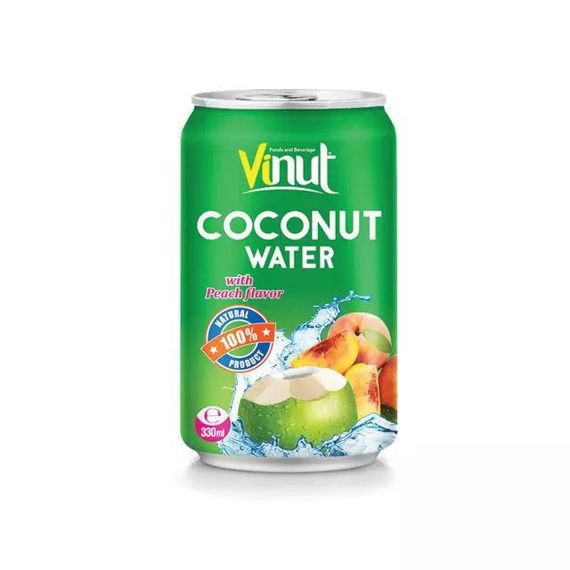 330ml VINUT Coconut water with Peach flavor