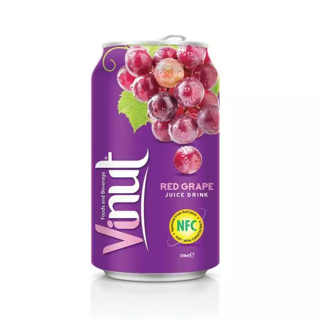 330ml VINUT Canned Fruit Juice Red Grape juice drink