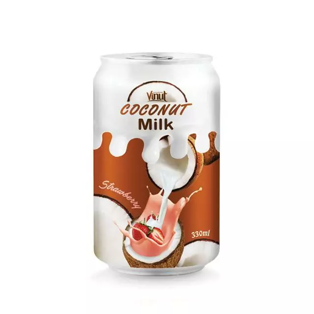 330ml VINUT Canned Coconut milk with Strawberry juice