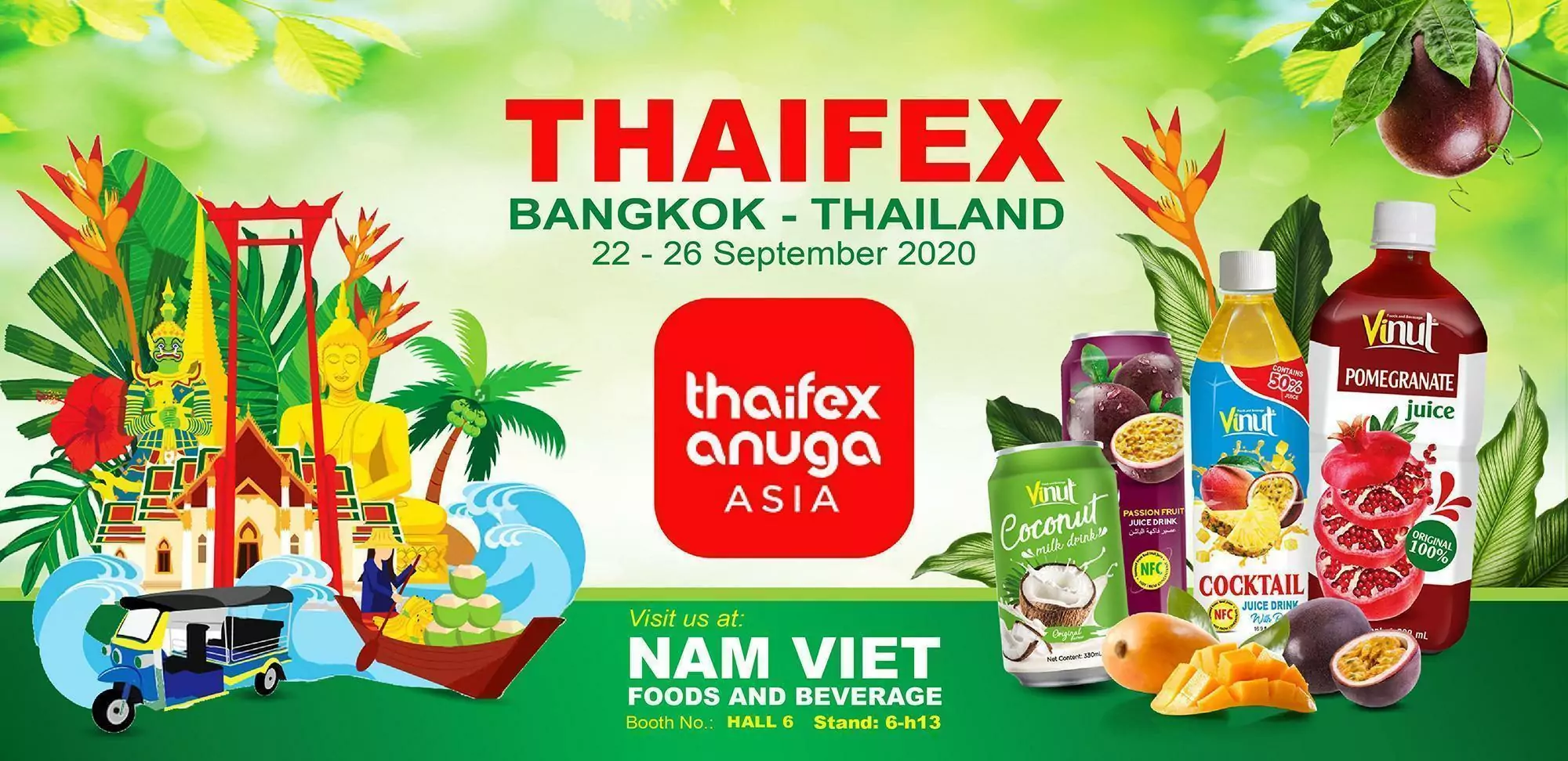 Nam Viet F&B (VINUT) join Thaifex - Anuga Asia 2020 1 VINUT at Thaifex 2020 banner namviet r