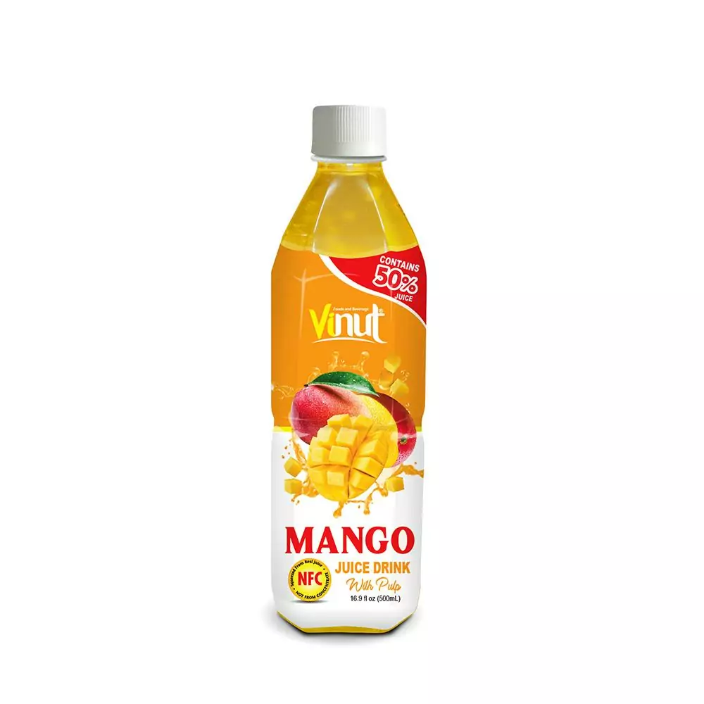 16.9 fl oz VINUT Bottle NFC 50 Mango Juice Drink with pulp