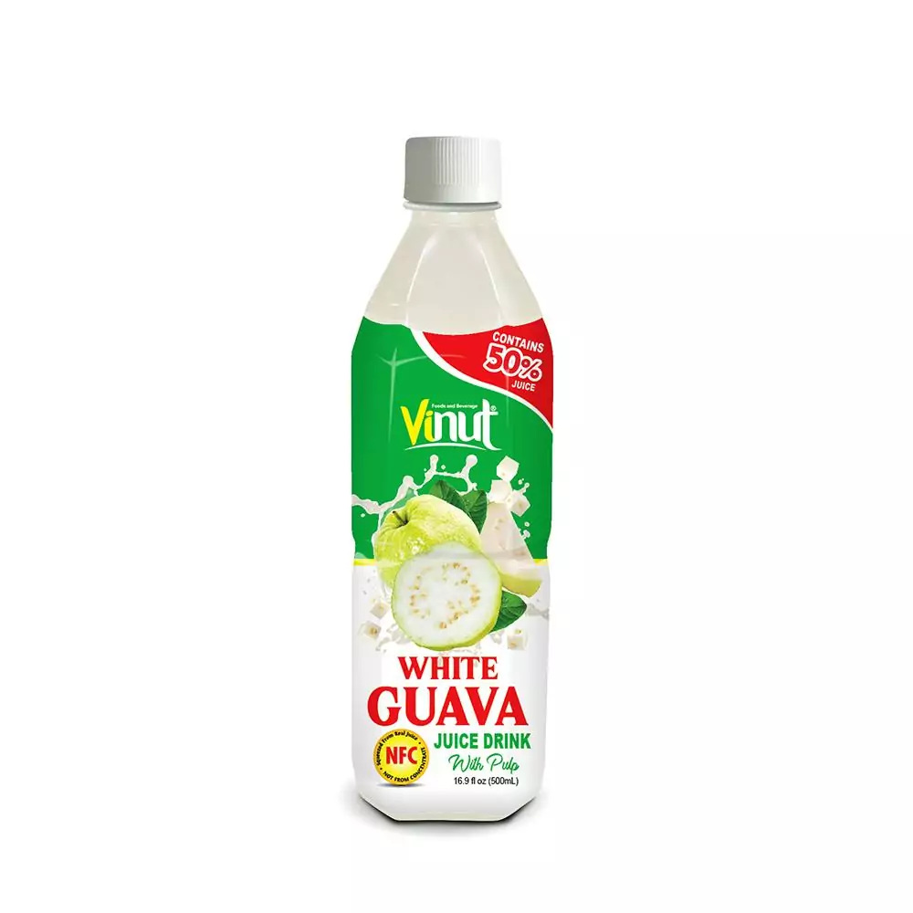 16.9 fl oz VINUT Bottle NFC 50 White Guava Juice Drink with pulp