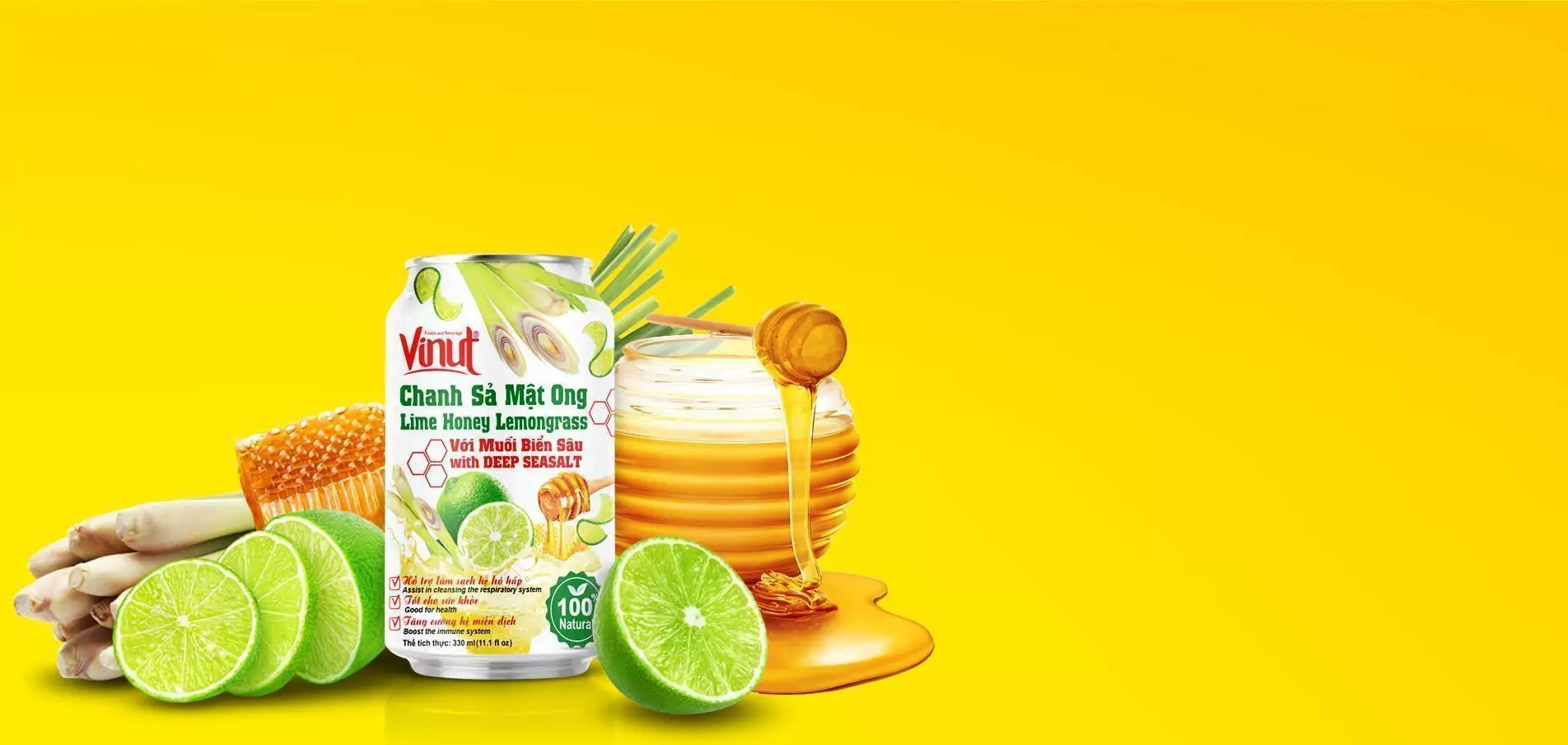 330ml VINUT Lime, Lemongrass & Honey with Deep seasalt - Image 6