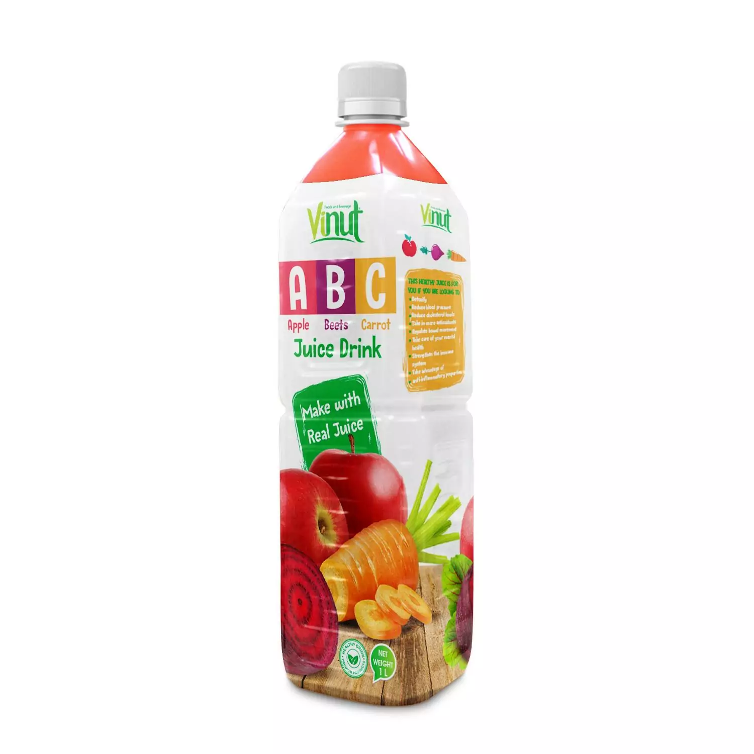1L VINUT ABC Juice drink (Apple + Beets + Carrot) - Image 2