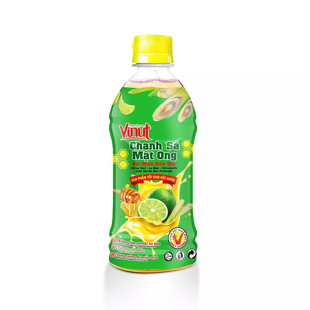 Chai chanh sả mật ong với muối biển sâu VINUT 350ml