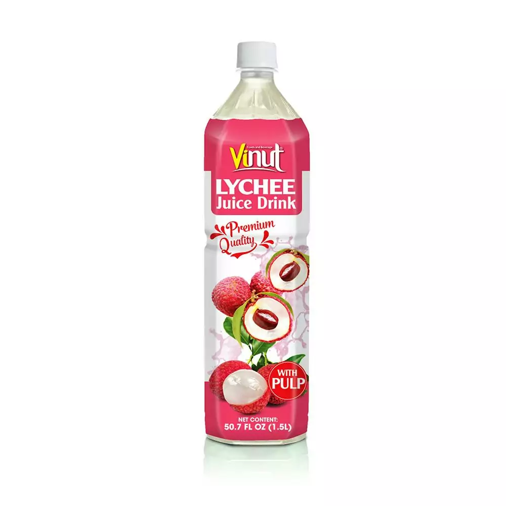 50.7 fl oz VINUT Premium Quality Lychee Juice Drink with Pulp