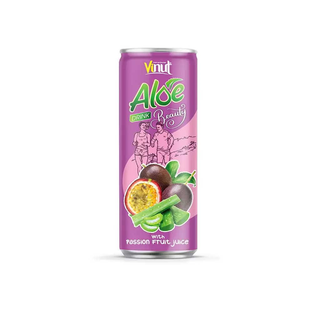 250ml VINUT Beauty Aloe vera drink with Passion fruit juice