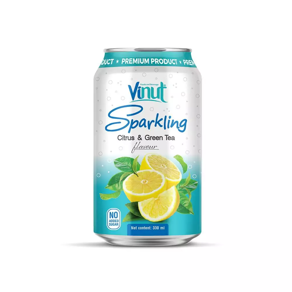 330ml VINUT Sparkling Citrus & Green tea No Added Sugar