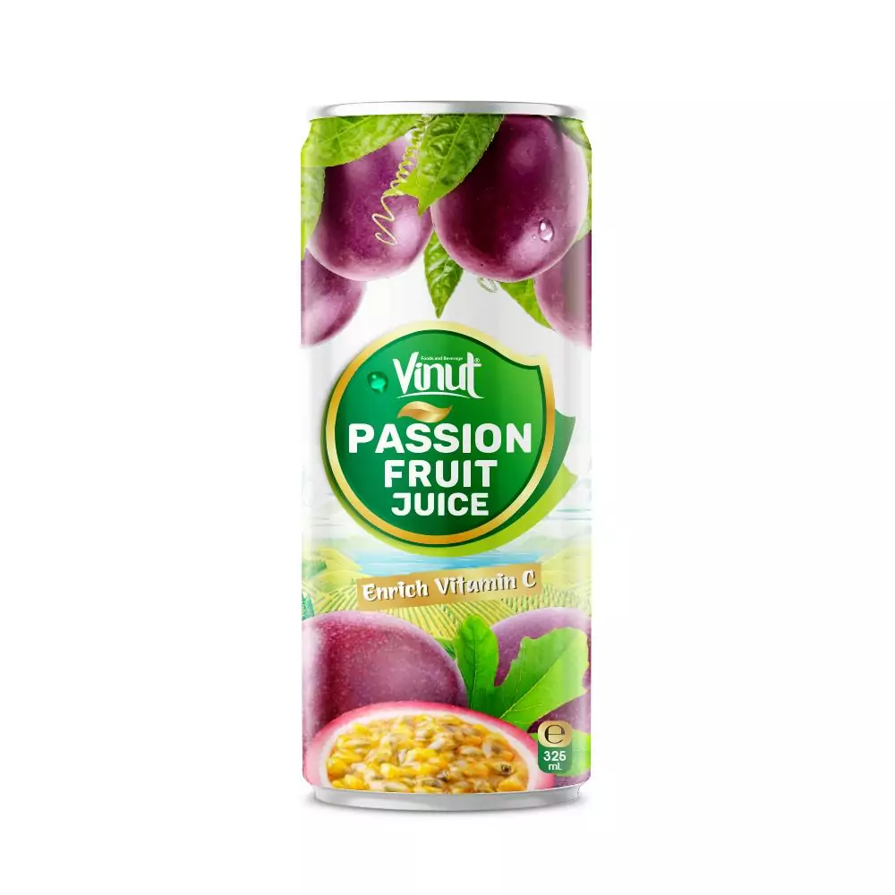 325ml VINUT Passion fruit Juice enrich Vitamint C