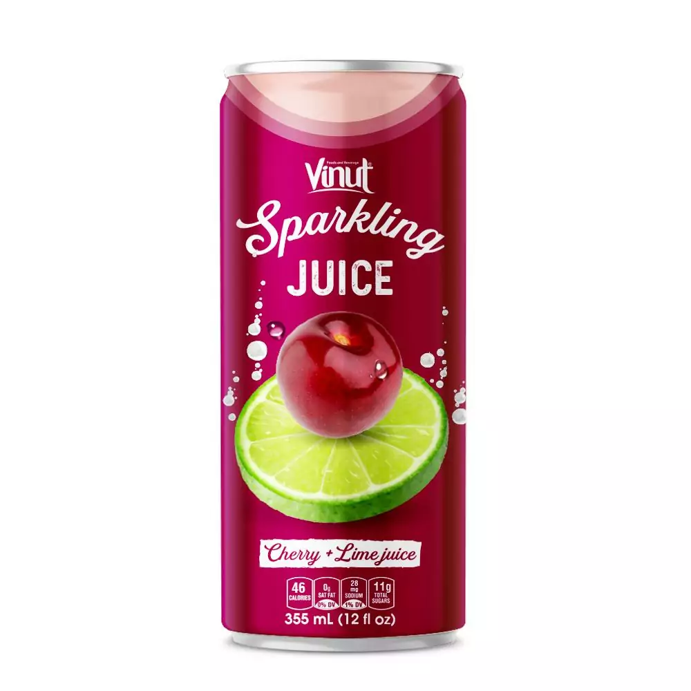 12 fl oz VINUT Cherry & Lime Juice Sparkling water