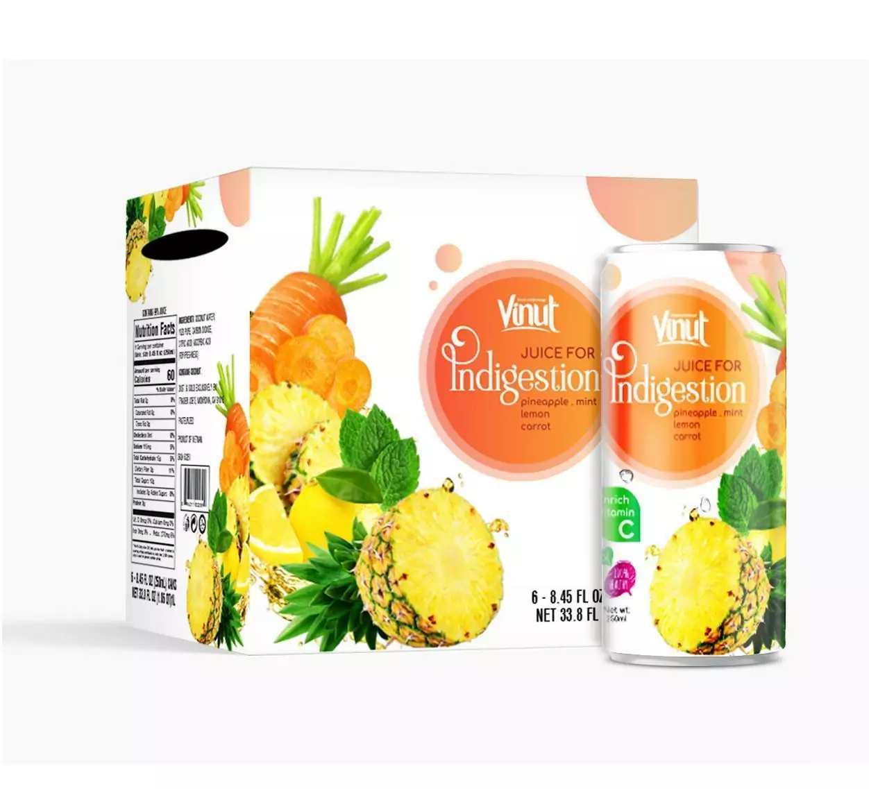 250ml VINUT Vegetable Juice for Indigestion - Image 2