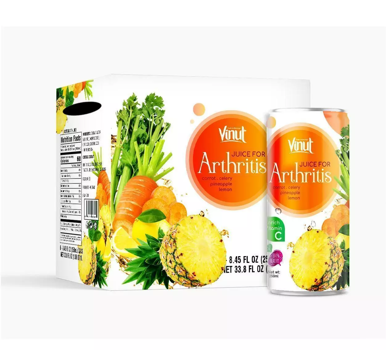 16.6 fl oz VINUT Vegetable Juice drink for Arthritis - Image 2