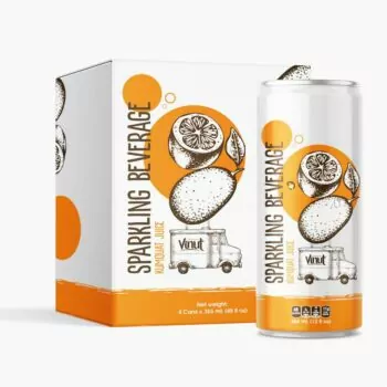Box 4 Cans 12fl oz VINUT Kumquat Juice Sparkling