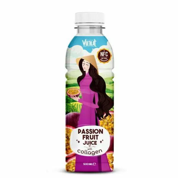 500ml VINUT Bottle Passion Fruit Juice with Collagen