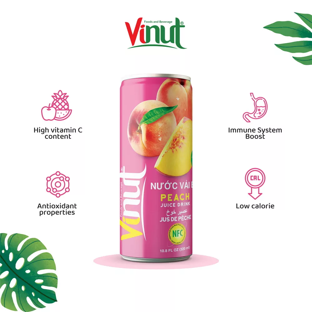 10.8 fl oz Vinut Peach Juice drink 30 Juice 2