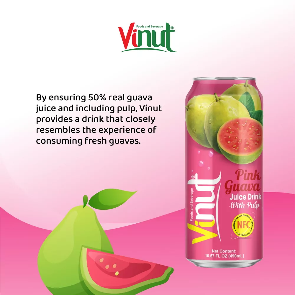 Pink Guava Juice with Pulp 490ml 03
