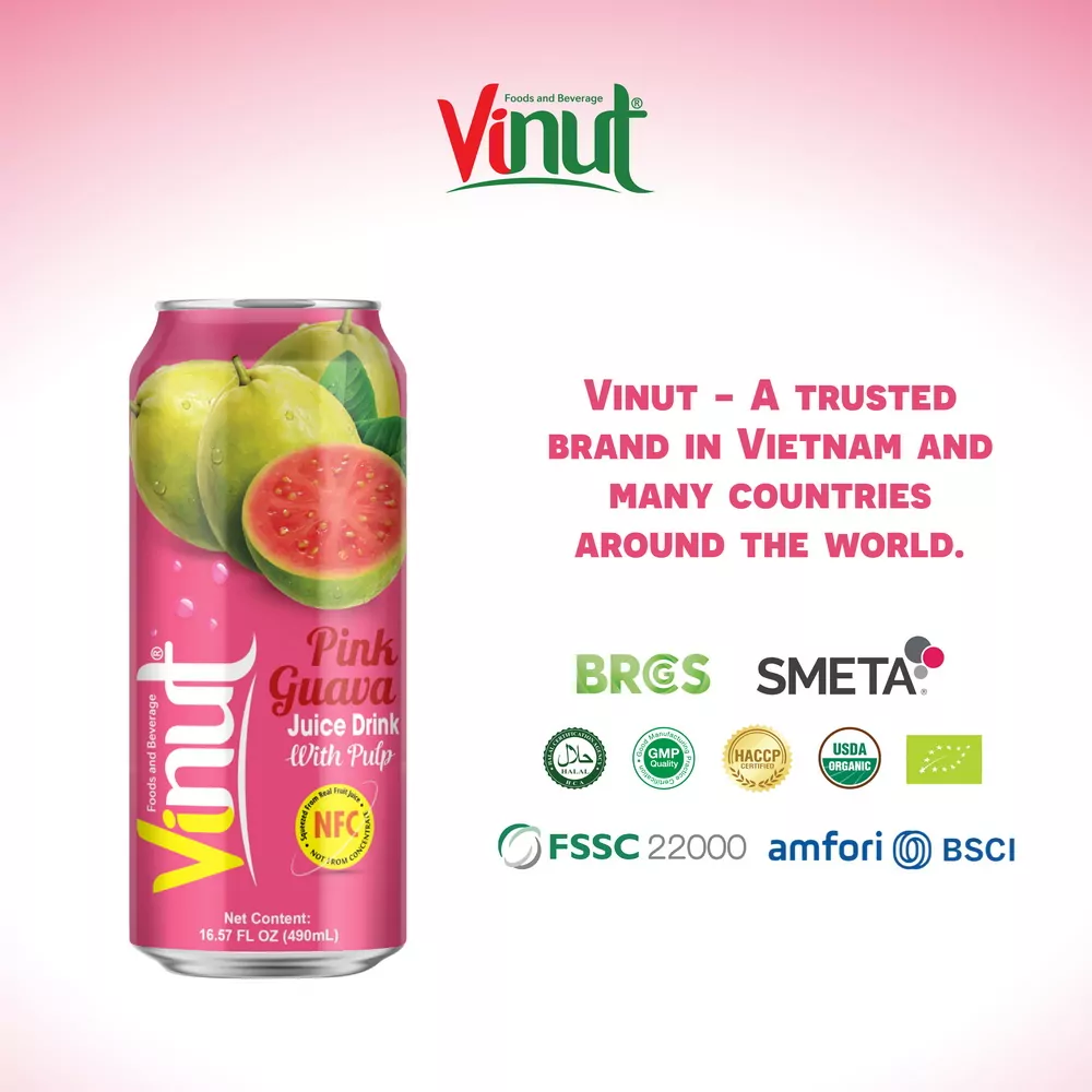 Pink Guava Juice with Pulp 490ml 04