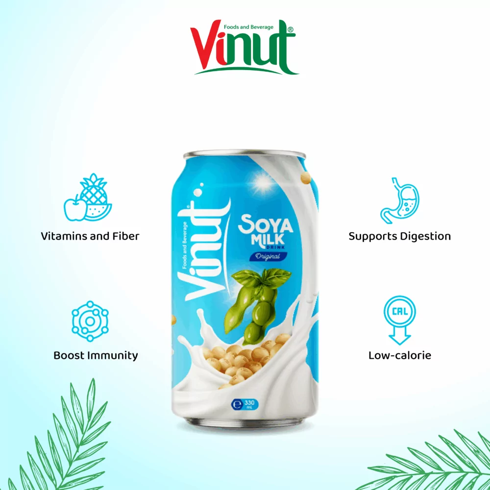 330ml VINUT Canned Soya milk drink - Image 4