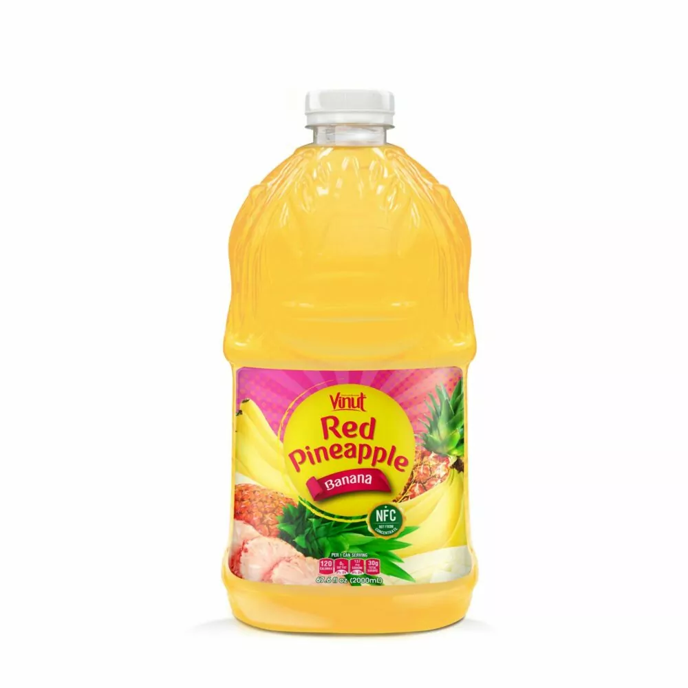 67.6 fl oz VINUT Red Pineapple Juice drink with Banana(family size) - Image 1