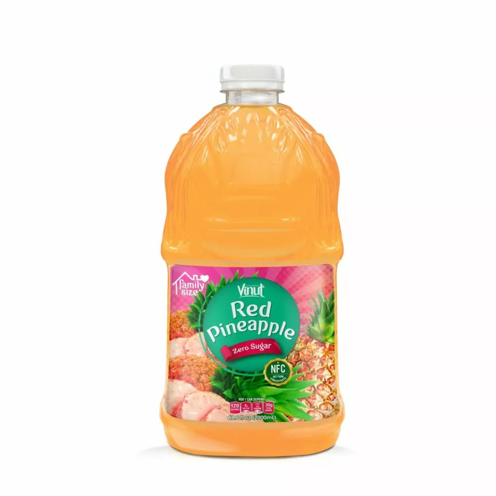 67.6 fl oz VINUT Red Pineapple Juice no sugar add 1 scaled