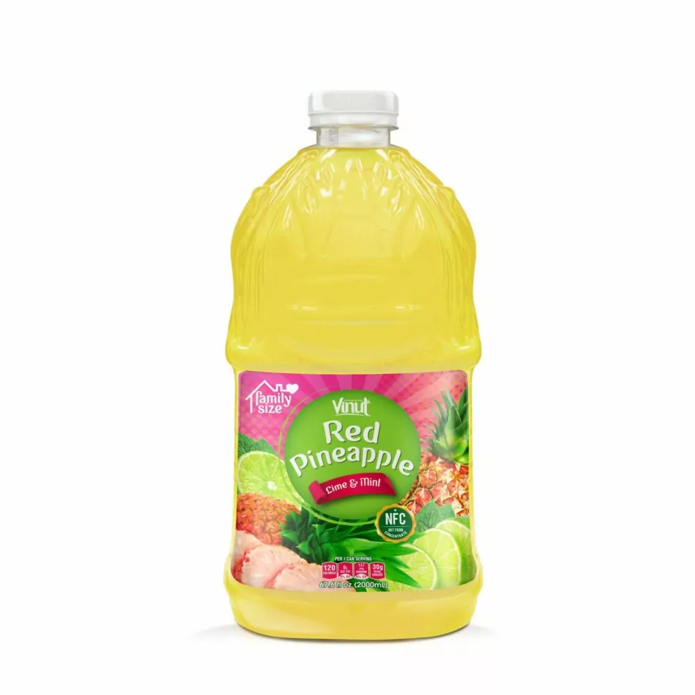 67.6 fl oz VINUT Red Pineapple Juice with Lime mint 1 scaled