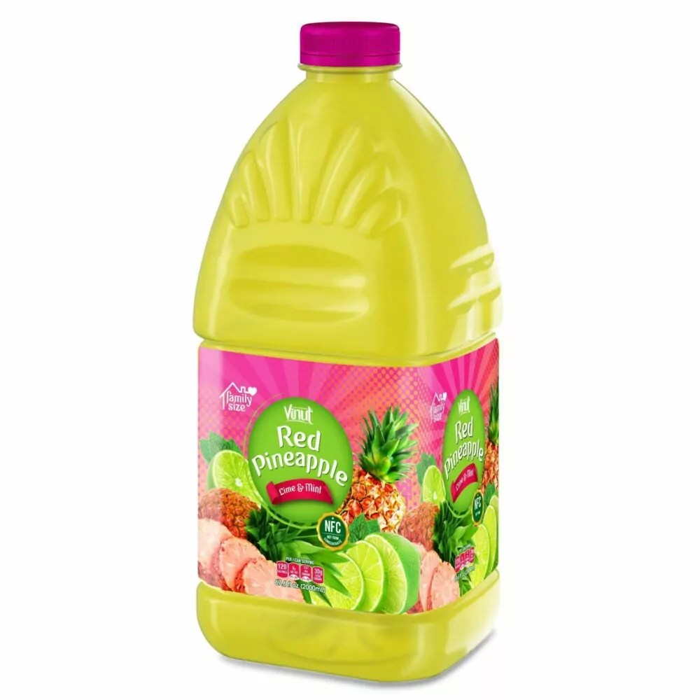 67.6 fl oz VINUT Red Pineapple Juice with Lime mint Family size 1 scaled