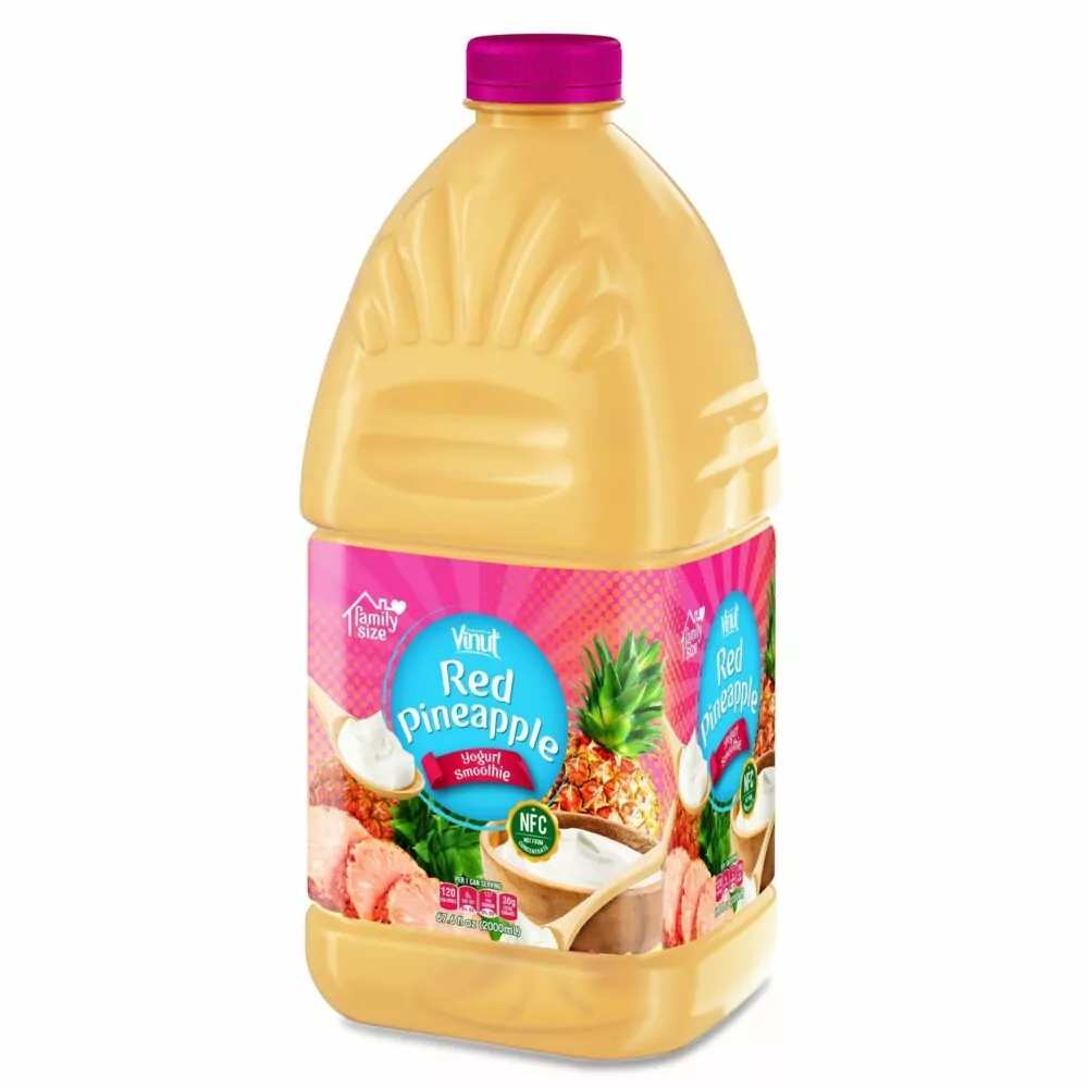 67.6 fl oz VINUT Red Pineapple Juice with Yogurt smoothie Family size 1 scaled