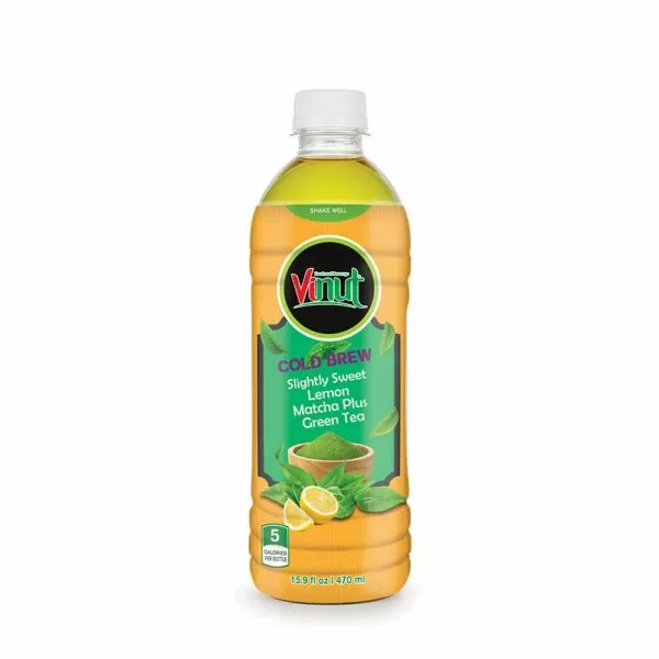 15.9 fl oz VINUT Bottle Cold Brew Slightly Sweet Lemon Matcha Plus Green Tea