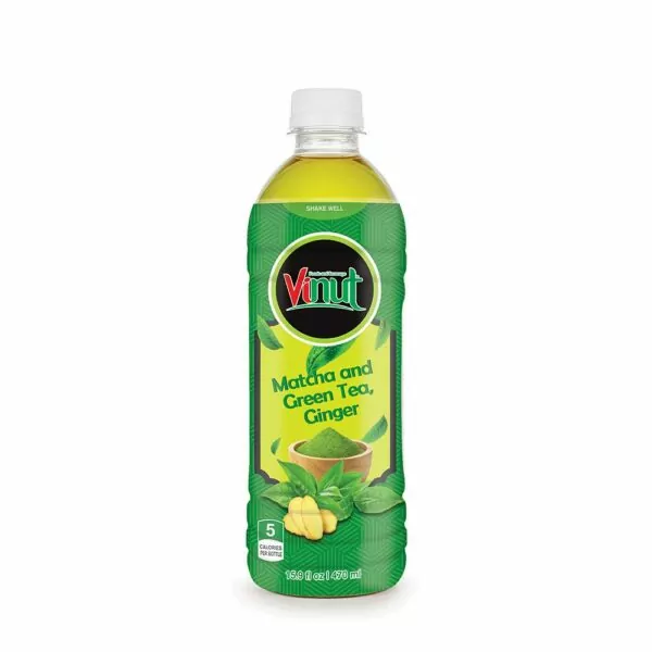 15.9 fl oz VINUT Bottle Matcha Green Tea Ginger flavor