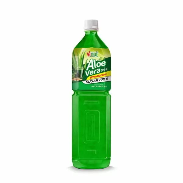 50.7 fl oz VINUT Bottle no added sugar Aloe Vera Drink with Wheatgrass