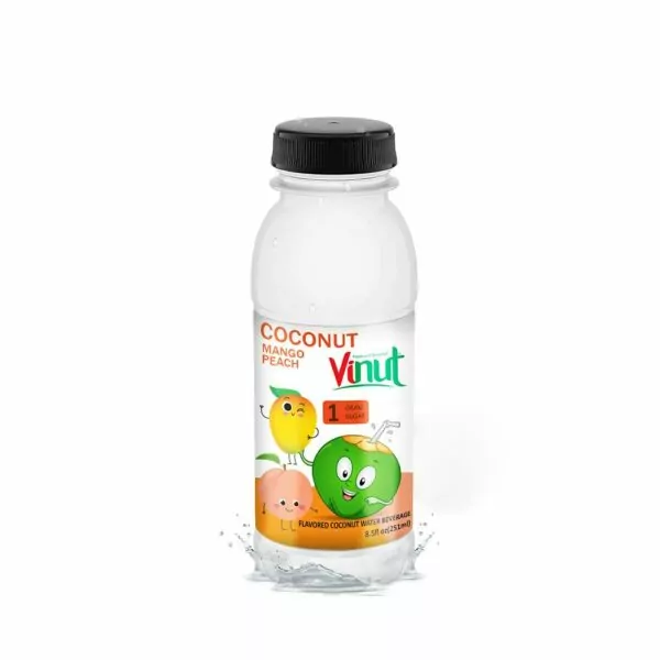 8.5 fl oz VINUT Coconut water with Mango & Peach for Kids