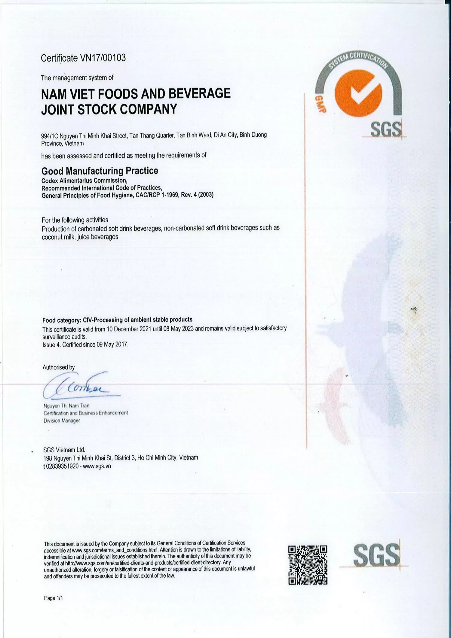 Certificates & Awards 7 9 GMP.