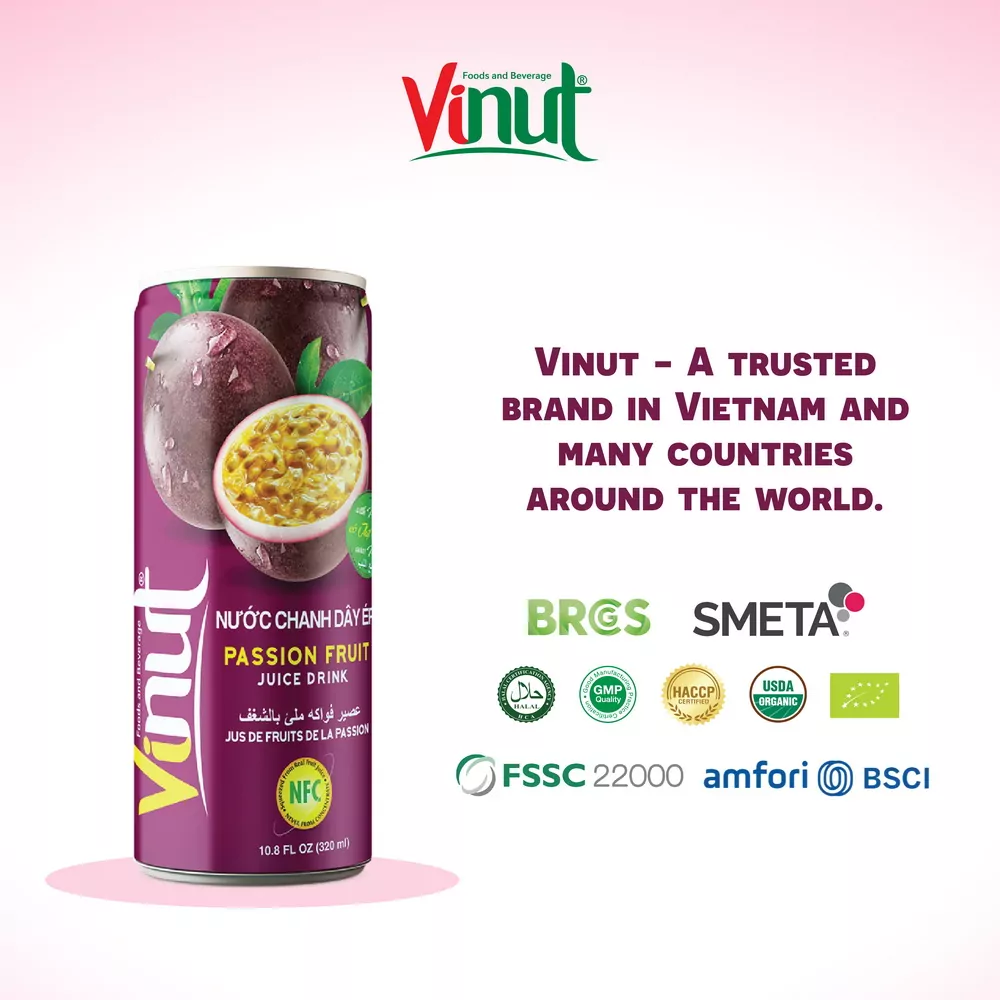 10.8 fl oz Vinut Passion Fruit Juice drink 30 Juice 4