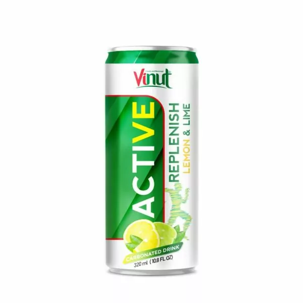 320ml VINUT Carbonated Active Replenish Isotonic Lemon & Lime
