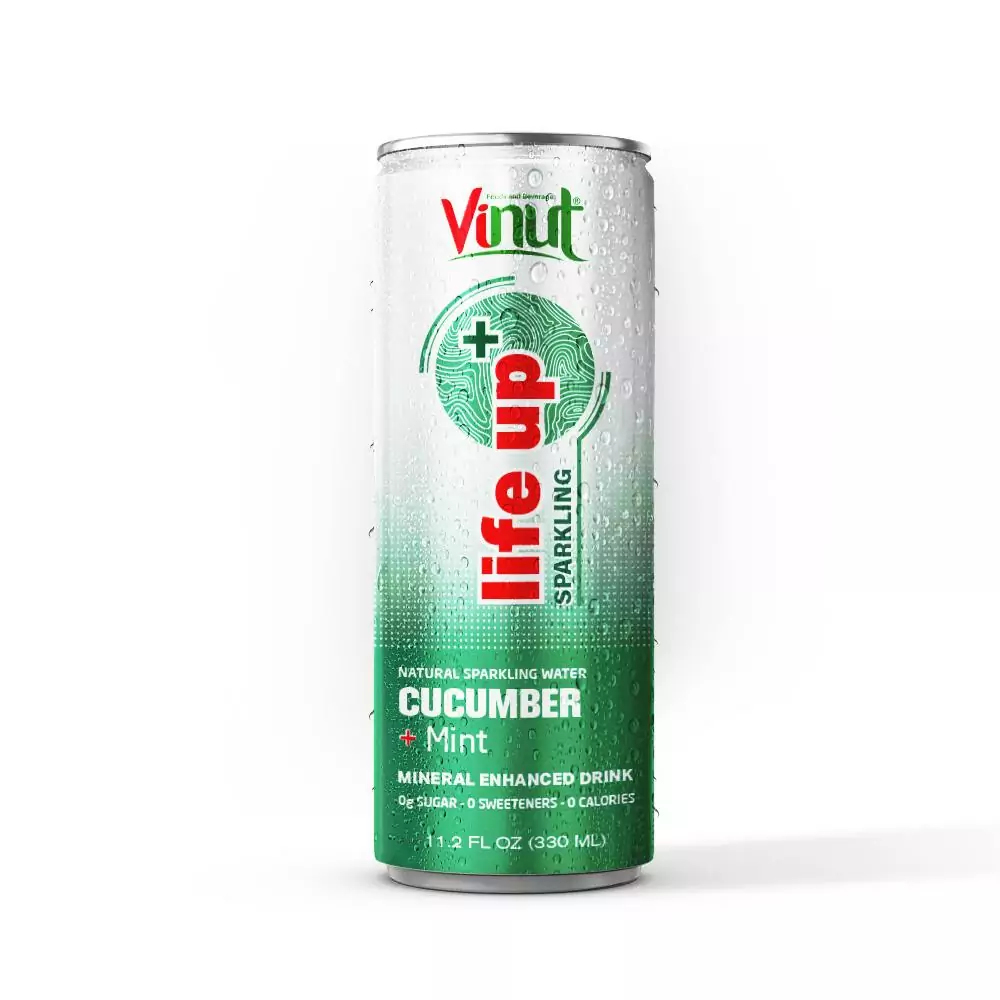 330ml VVINUT Mineral enhanced drink Cucumber Mint Sparkling water
