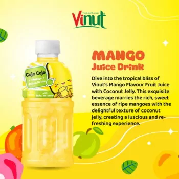 320ml Cojo Cojo Mango Juice Drink with Nata De Coco