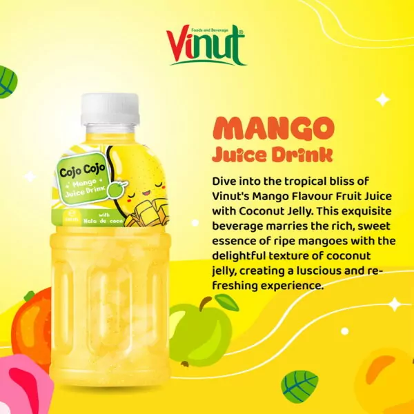 320ml Cojo Cojo Mango Juice Drink with Nata De Coco